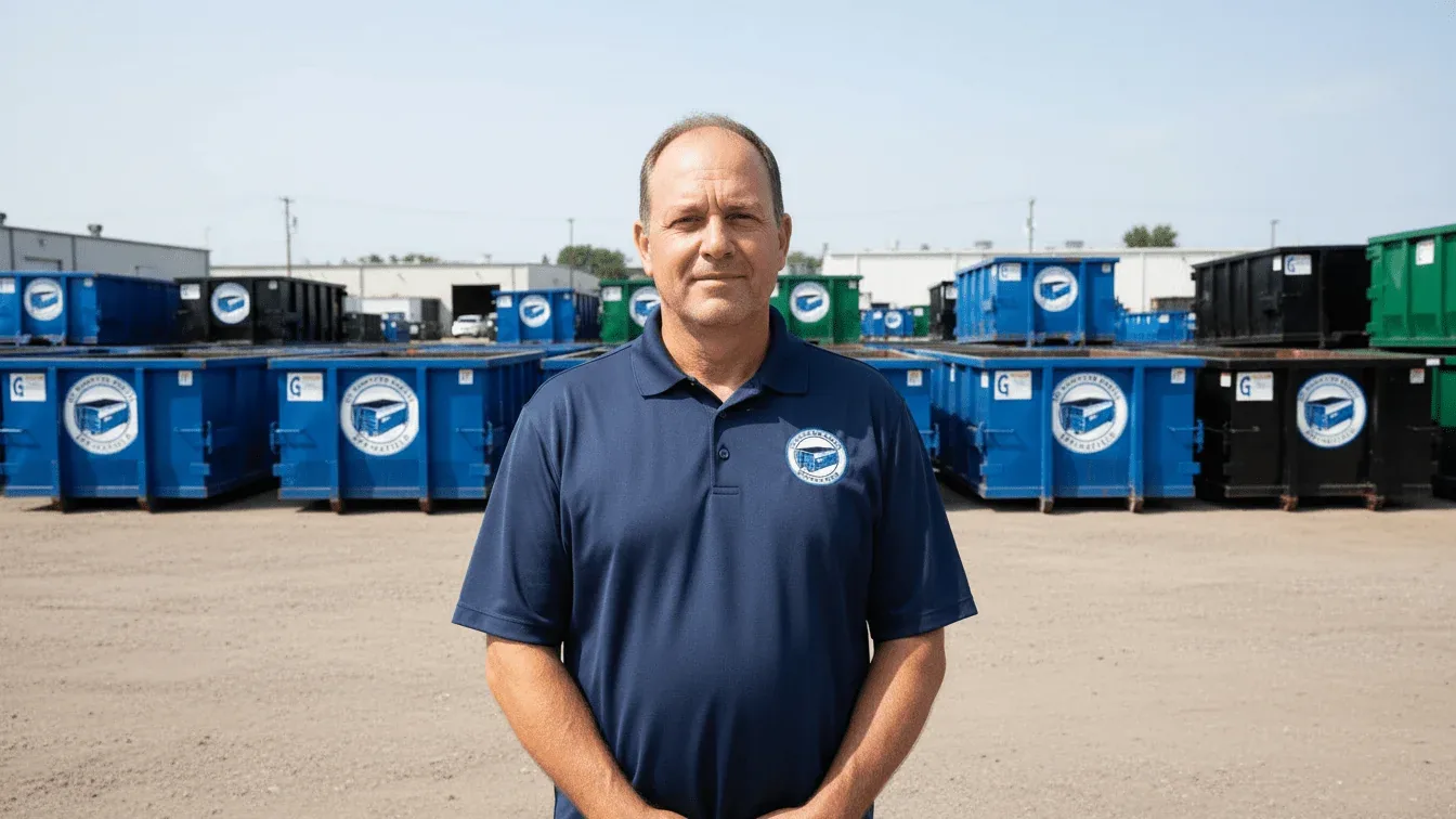 SPI Dumpster Rental Springfield team member at the yard