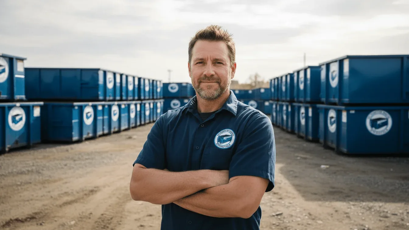 SPI Dumpster Rental Springfield team member at the yard